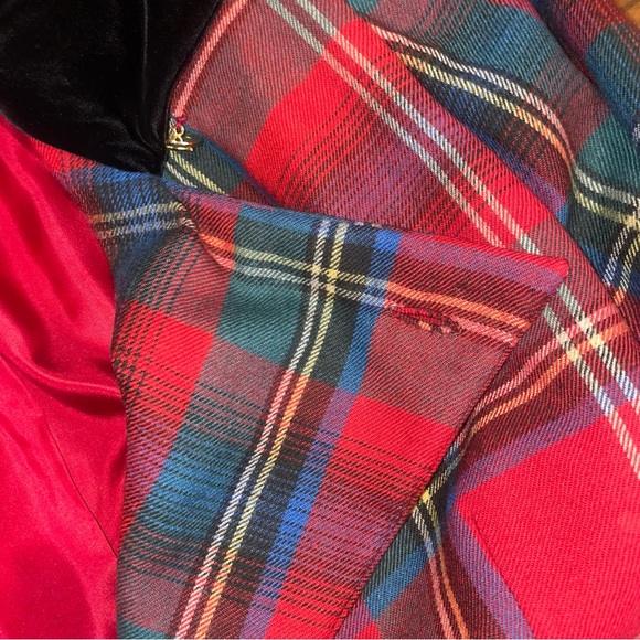 Ralph Lauren vintage 80s rare Tartan blazer size 10 - Picture 6 of 16
